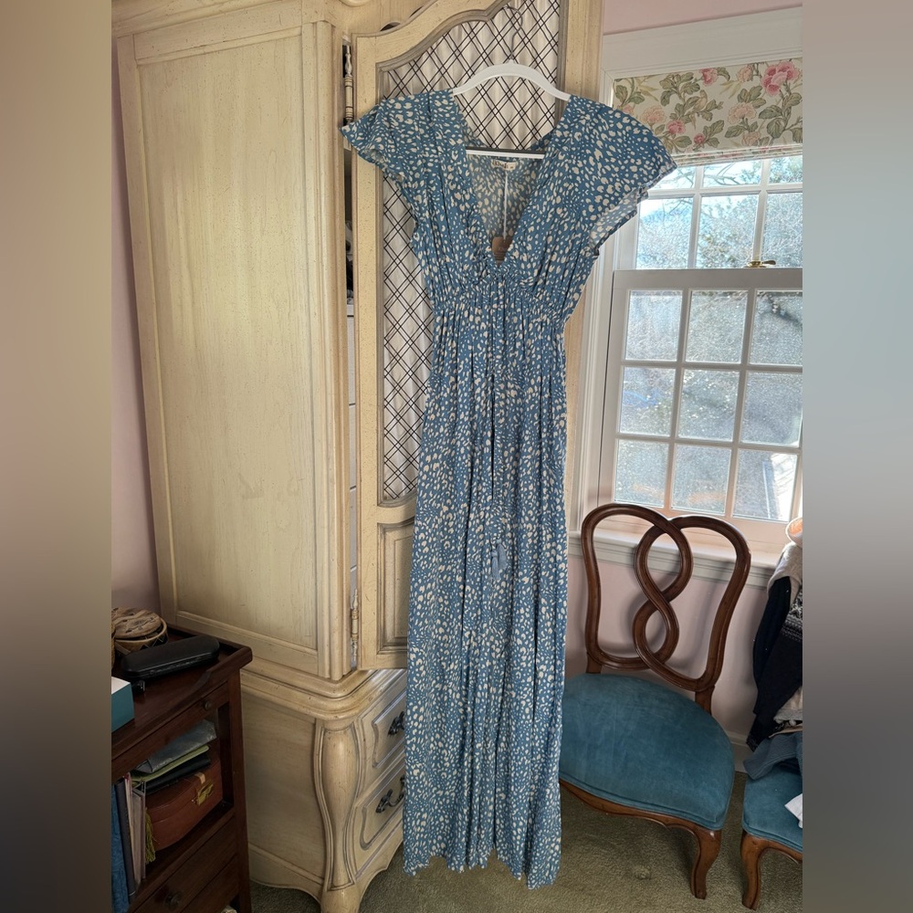 Blue and White Women's Dress